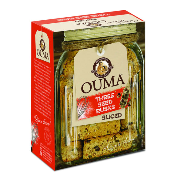 Nola Ouma Three Seed Sliced Rusks with Pumpkin Sesame and Sunflower Seeds Chunky 450g