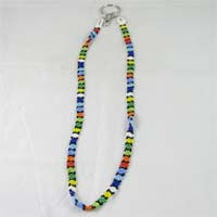African Hut Beaded Lanyard with Coloured Daisy 21g