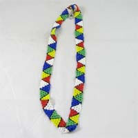 African Hut Beaded Wide Lanyard with Zulu Spear Design 37g