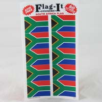 African Hut Stickers South African Flag (10 Sticker Per Sheet) 1.5" 3g