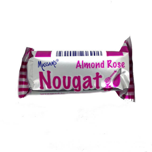 Massams Nougat Rose Almond Bar (Kosher) 25g