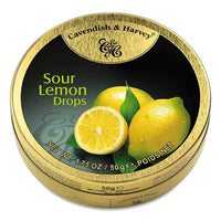 Cavendish and Harvey Small Sour Lemon Drops Tin 50g