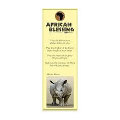 African Hut Bookmark with Rhino Picture 5g