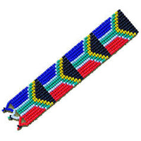 African Hut South African Flag Beaded Bookmark 25g
