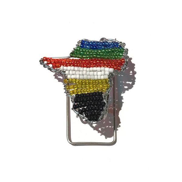 African Hut Beaded SA Map Serviette Stand Holder 25g