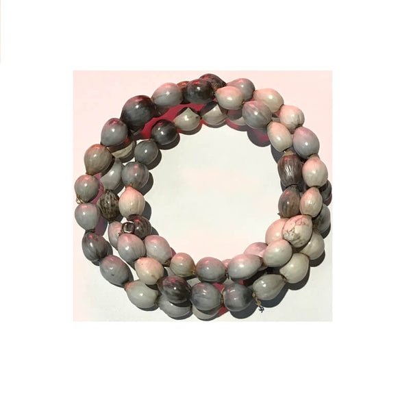 African Hut Beaded Grey Bracelet 21g
